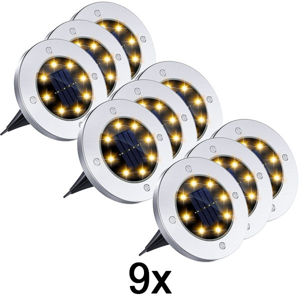 3x Solární podlahová světla pro venkovní použití (3 ks) | LUMIGARD