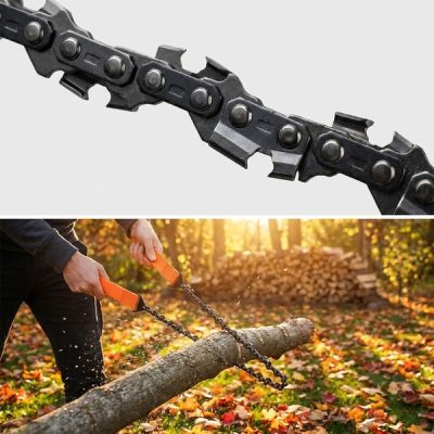 Přenosná kapesní řetězová pila pro přežití s rukojeťmi | TREKSAW
